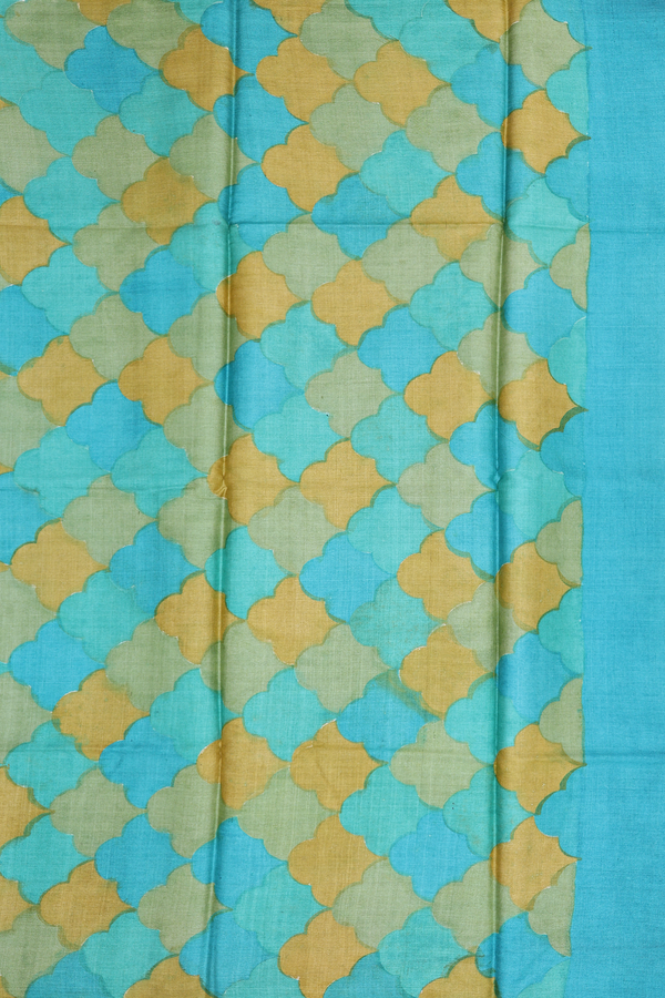 Tussar Silk Saree In Cream Color With Printed Design