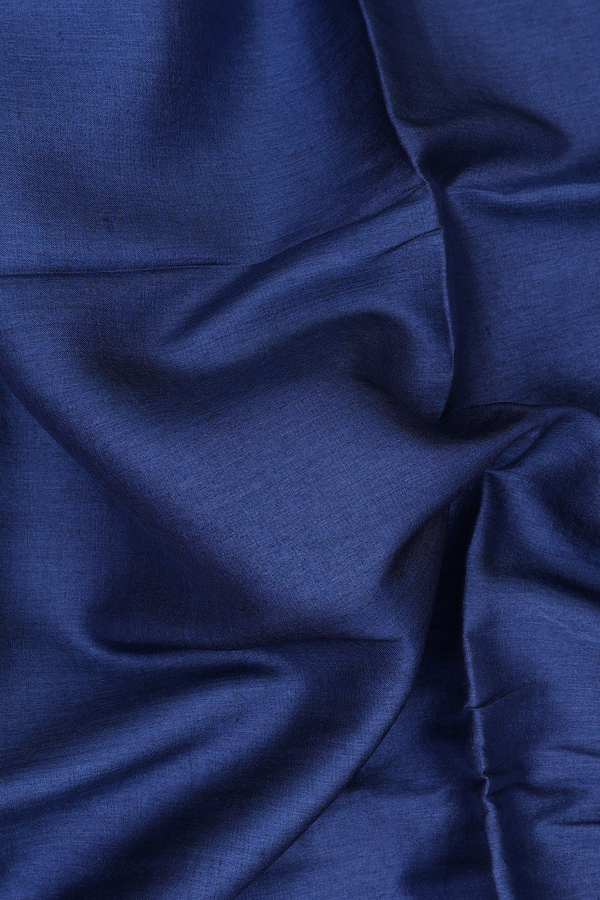 Tussar Silk Saree In Blue With Shibori Design