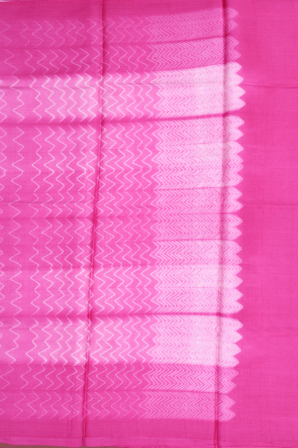 Tussar Silk Saree In Pink With Shibori Design