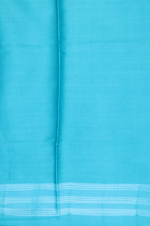 Tussar Silk Saree In Blue With Shibori Design