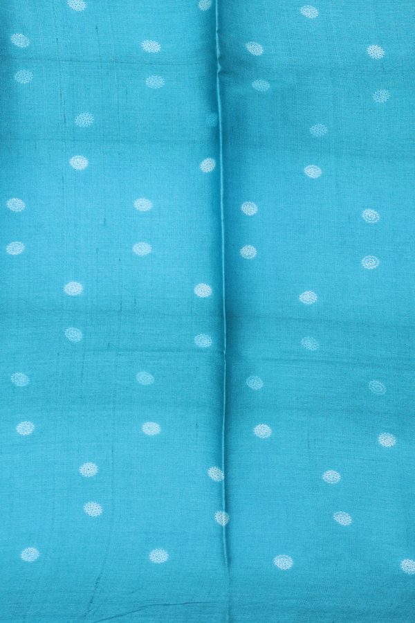 Tussar Silk Saree In Blue With Shibori Design