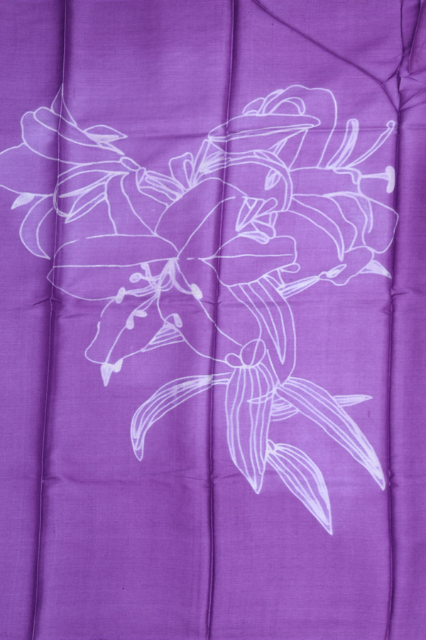 Tussar Silk Saree In Purple With Shibori Design