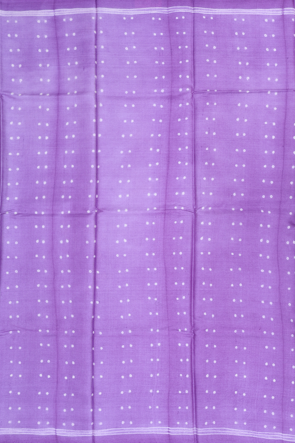 Tussar Silk Saree In Purple With Shibori Design