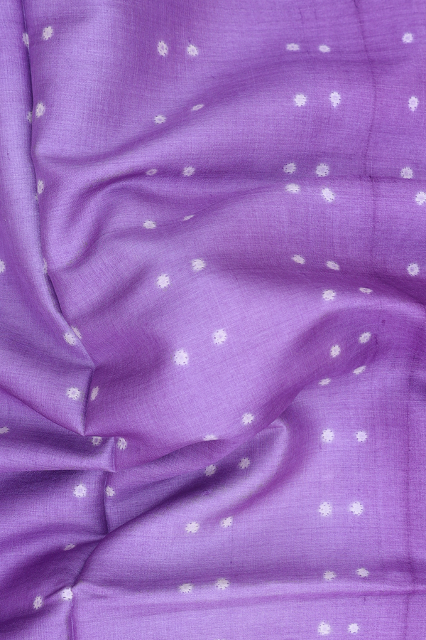 Tussar Silk Saree In Purple With Shibori Design