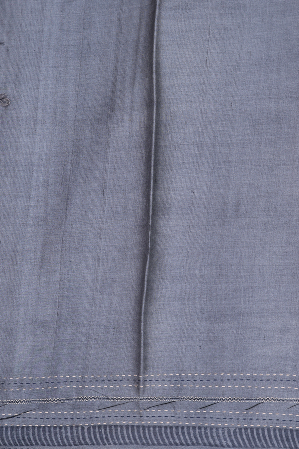 Tussar Silk Saree In Cocoa Brown With Printed Design