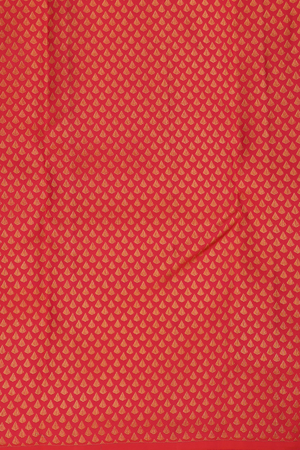 Kanchipuram Silk Saree In Blue And Orange With Half And Half