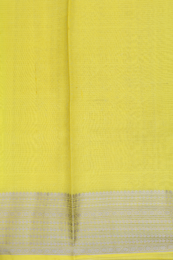 Kota Silk Saree In Green And Yellow With Stripes Design