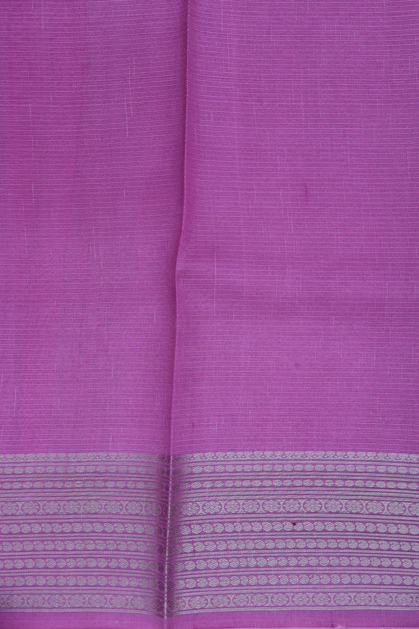 Kota Silk Saree In Purple And Blue With Stripes Design