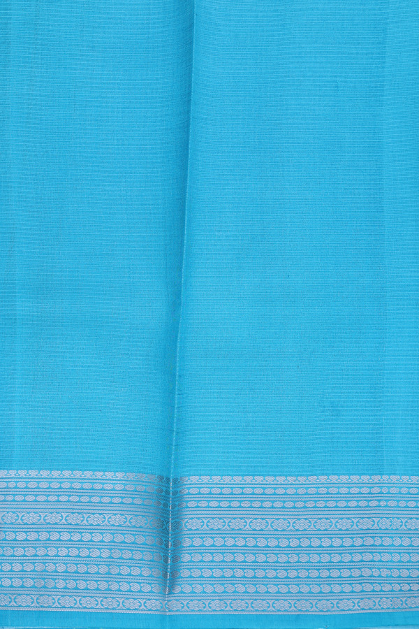 Kota Silk Saree In Blue And Green With Stripes Design
