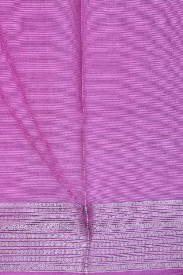 Kota Silk Saree In Pink And Purple With Stripes Design