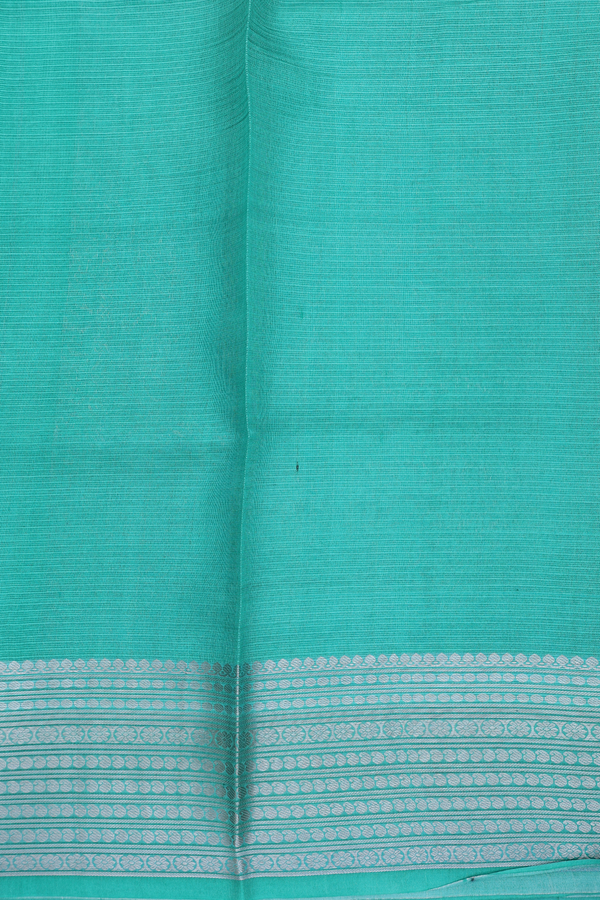 Kota Silk Saree In Blue And Green With Stripes Design