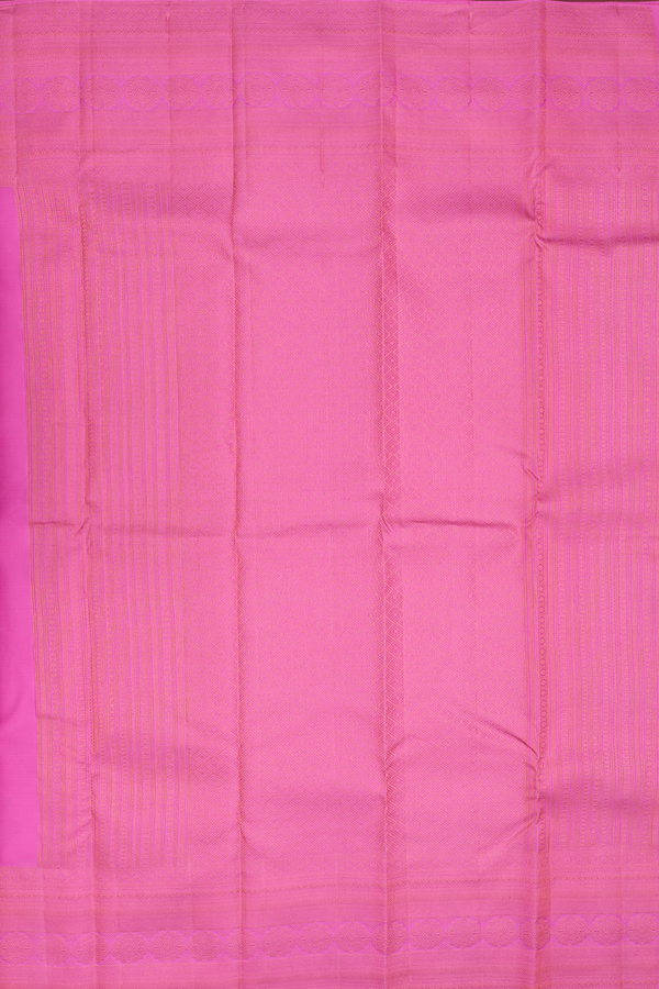 Kanchipuram Silk Saree In Pink With Floral Motifs