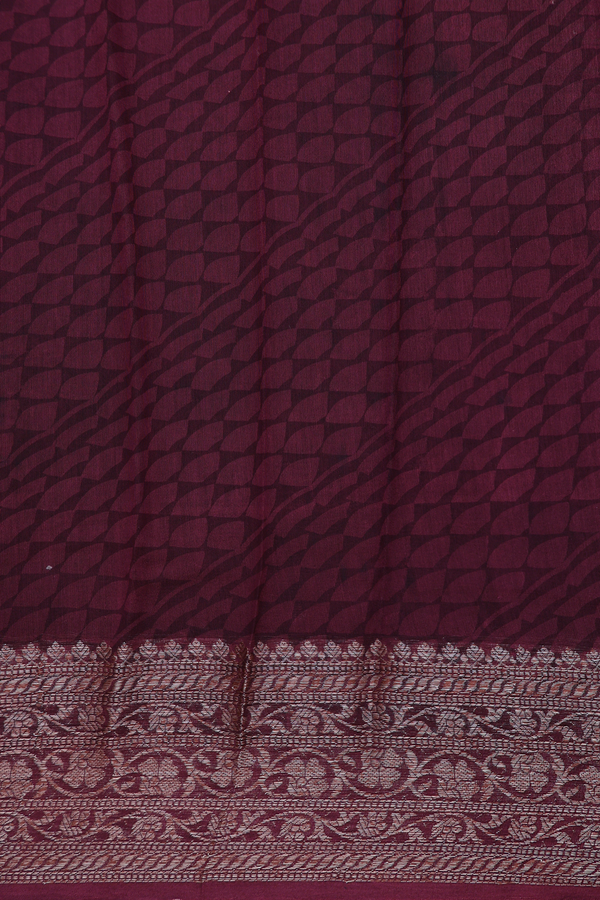 Chanderi Cotton Saree In Multicolor With Chevron Design