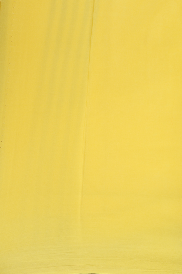 Chiffon Saree In Yellow With Printed Design