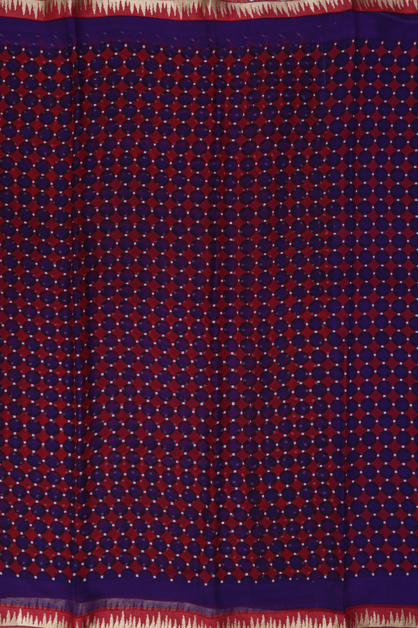 Chiffon Saree In Burgundy Red With Allover Design