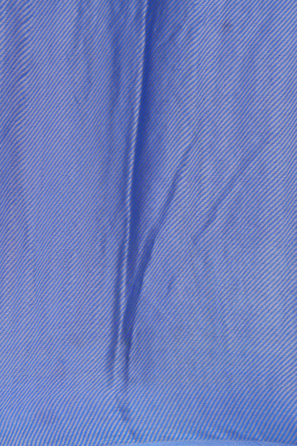 Chiffon Saree In Cornflower Blue With Diamond Buttas