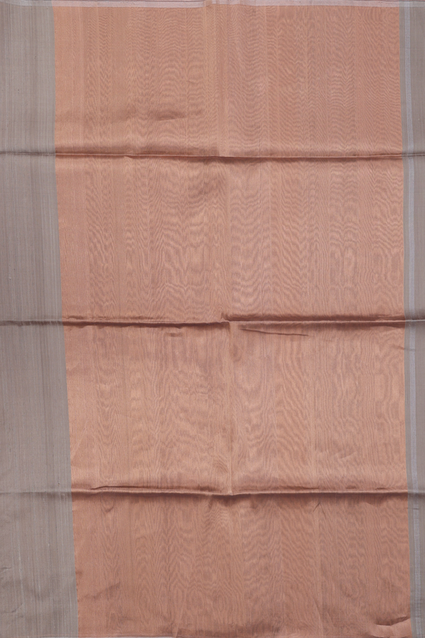 Raw Silk Saree In Cardamom Green With Zari Pallu