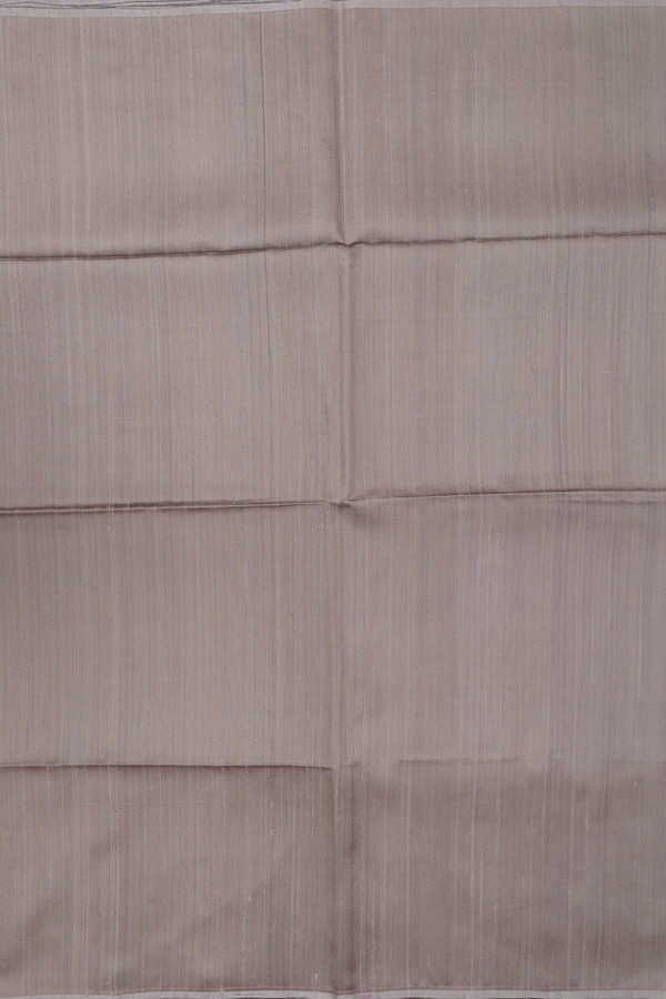 Raw Silk Saree In Cardamom Green With Zari Pallu