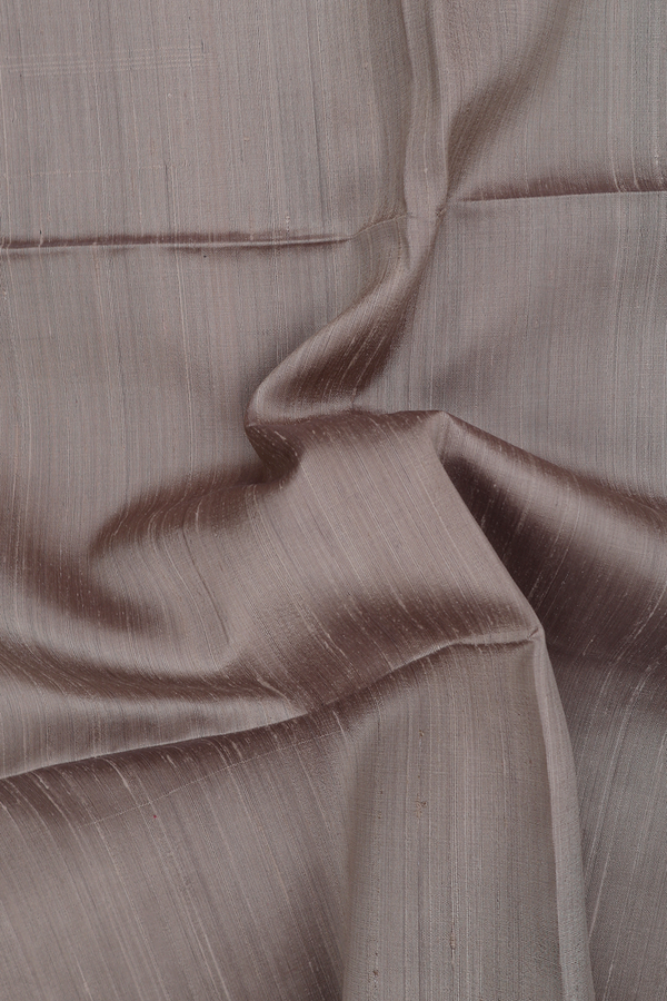 Raw Silk Saree In Cardamom Green With Zari Pallu