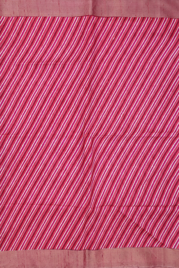 Tussar Silk Saree In Multicolor With Diagonal Design