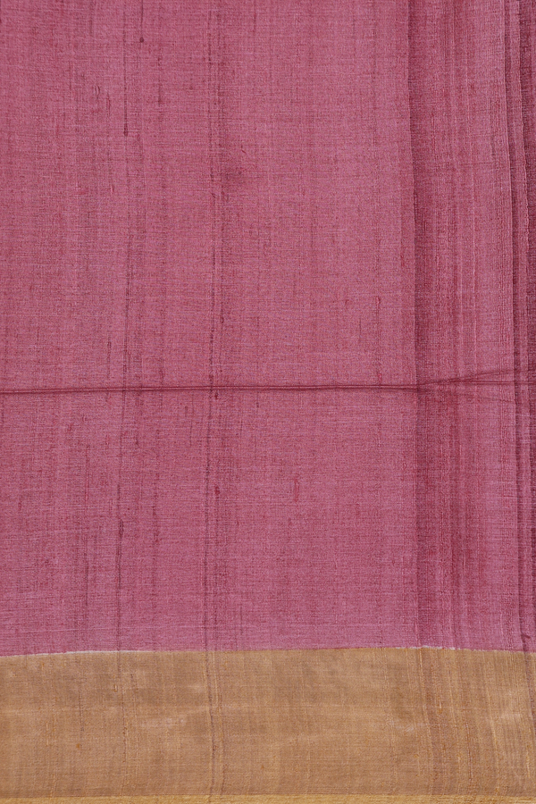 Tussar Silk Saree Golden Yellow With Floral Printed Design