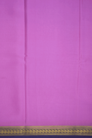 Paisley Border Plain Lotus Pink Mysore Silk Saree