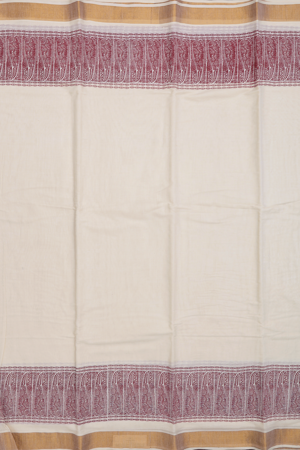 Paisley Border White Onam Collection