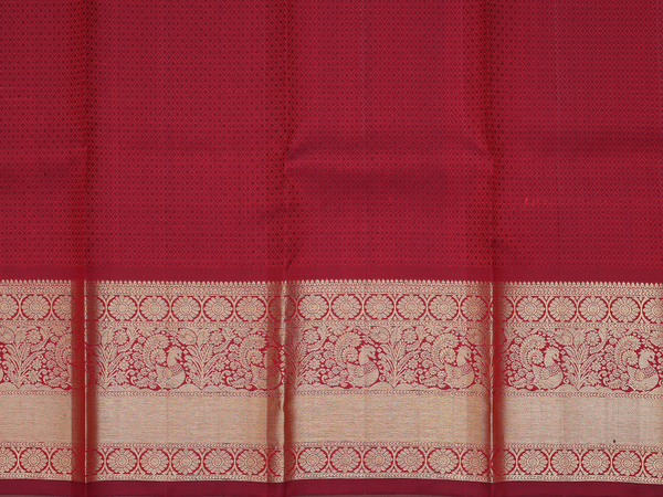 Paisley Buttas Blue Kanchipuram Pavadai Sattai Material
