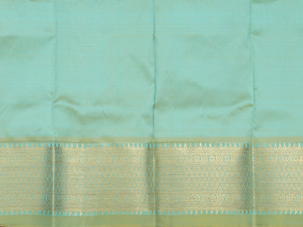 Paisley Buttas Green Kanchipuram Pavadai Sattai Material