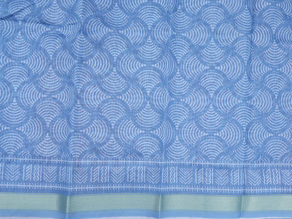 Paisley Design Blue Cotton Unstitched Salwar Material