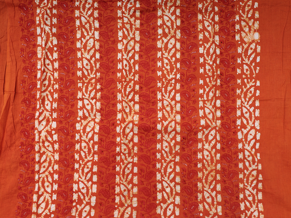 Paisley Design Rust Orange Cotton Unstitch Salwar Material