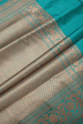 Paisley Motifs Salmon Pink Tussar Banarasi Silk Saree