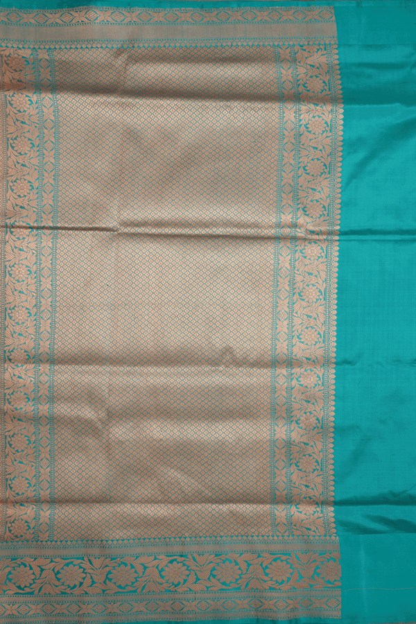 Paisley Motifs Salmon Pink Tussar Banarasi Silk Saree