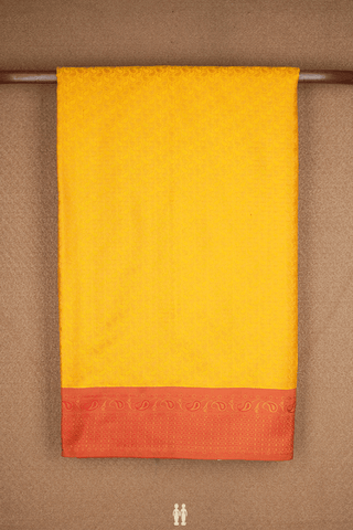 Paisley Threadwork Buttas Yellow Kanchipuram Silk Saree