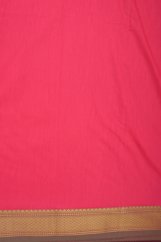 Paisley Zari Buttas Coral Red Apoorva Cotton Saree