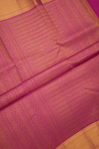 Paisley Zari Buttas Magenta Kanchipuram Silk Saree