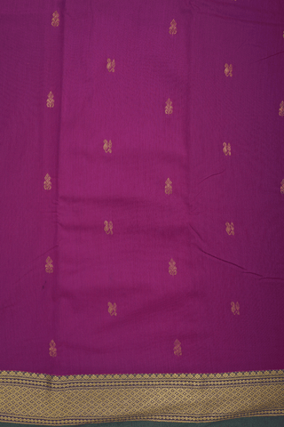 Paisley Zari Buttas Mulberry Pink Apoorva Cotton Saree