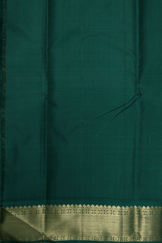 Paisley Zari Buttis Saffron Yellow Kanchipuram Silk Saree