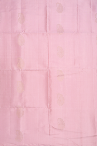 Paisley Zari Motifs Powder Pink Soft Silk Saree