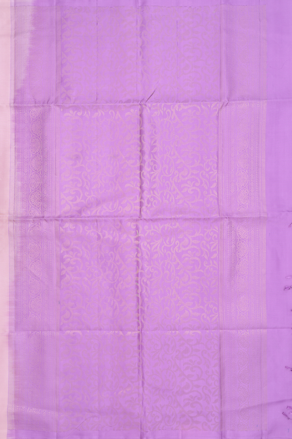 Paisley Zari Motifs Powder Pink Soft Silk Saree