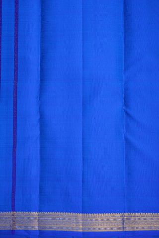 Paisley Zari Motifs Teal Blue Kanchipuram Silk Saree