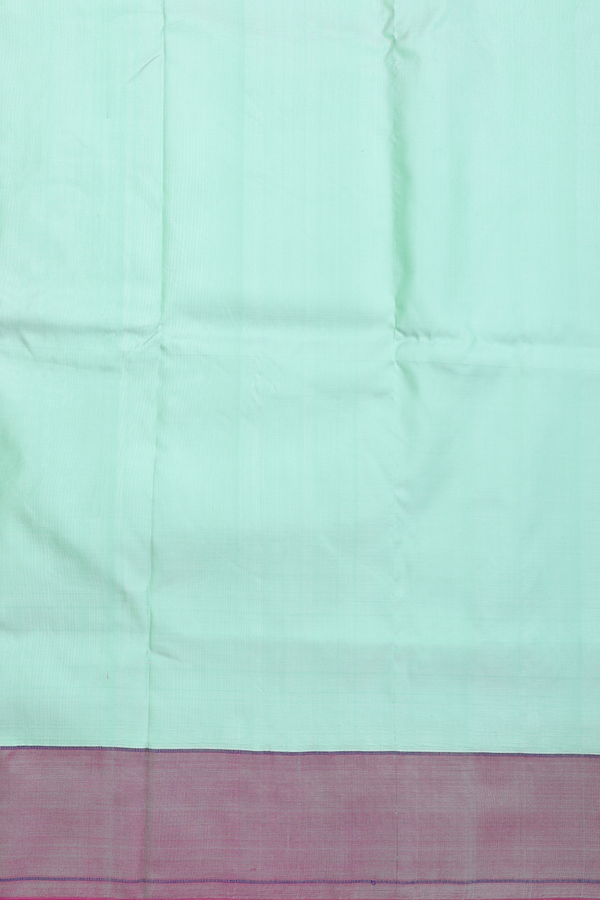 Paithani Silk Saree In Mint Green With Polka Zari Buttas
