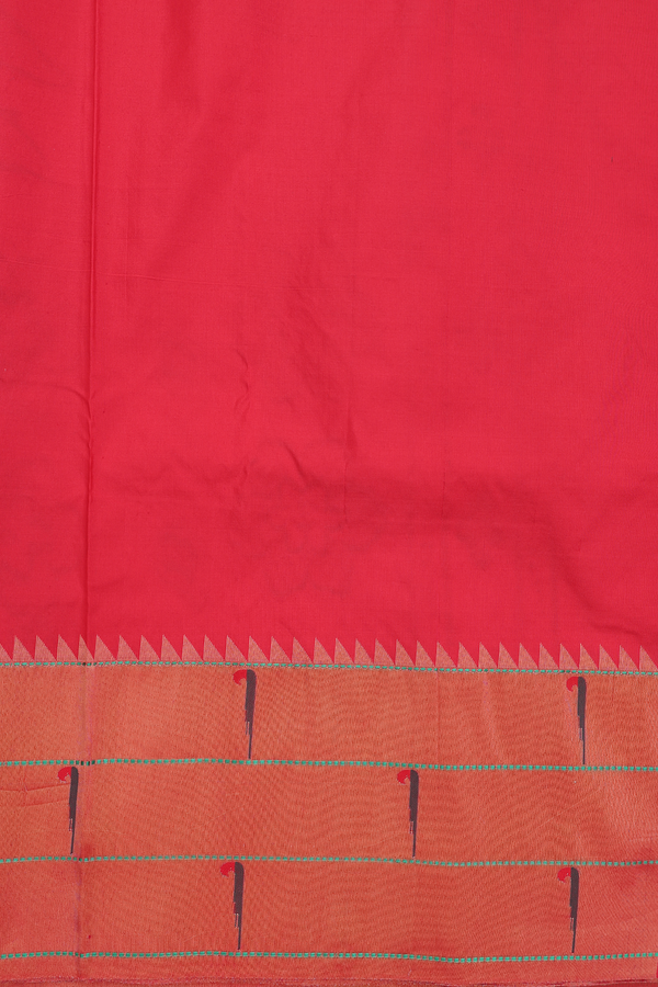 Paithani Silk Saree In Lavender With Floral Buttas