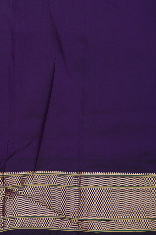 Paithani Silk Saree In Regal Purple With Chakram Buttas