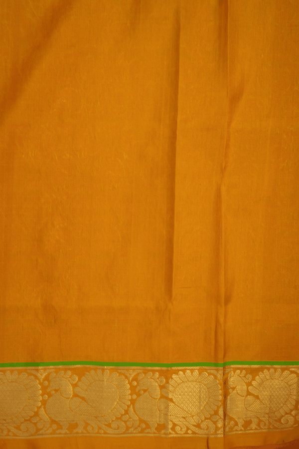 Parrot Buttas Chilli Red Kanchipuram Silk Saree