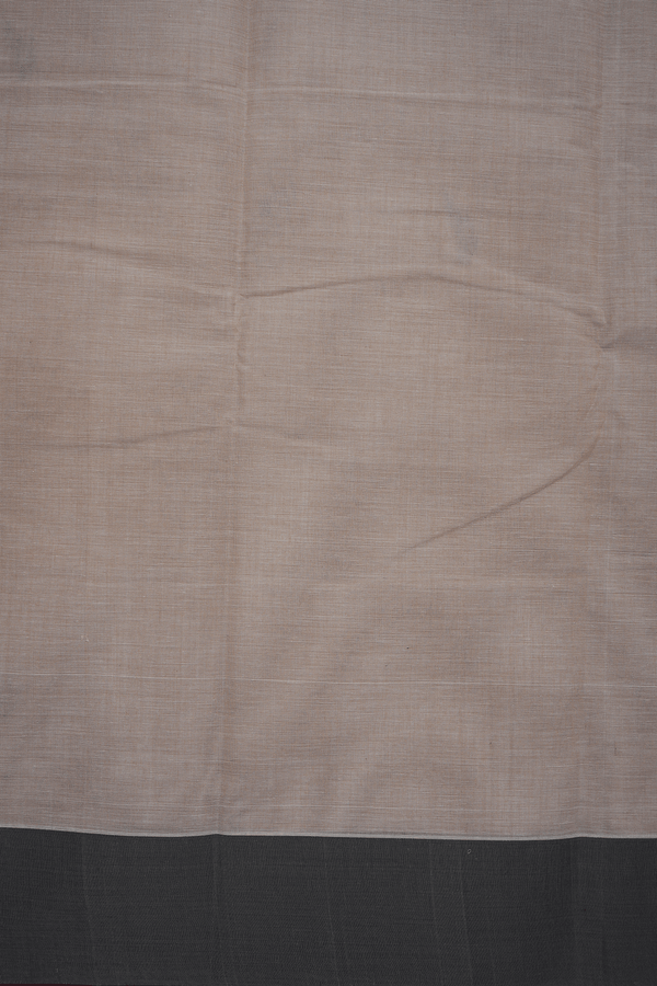 Parrot Buttas Pastel Khaki Coimbatore Cotton Saree
