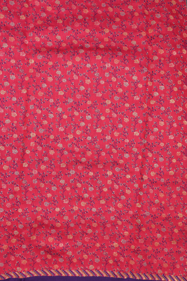 Pashmina Silk Saree In Multicolor With Paisley Design