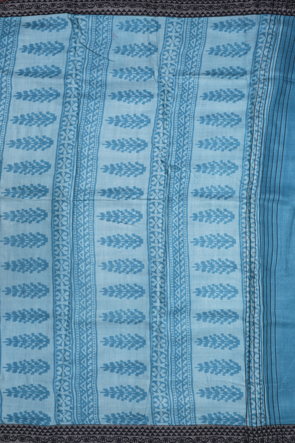 Pashmina Wool Cotton Saree In Pale Purple With Allover Design
