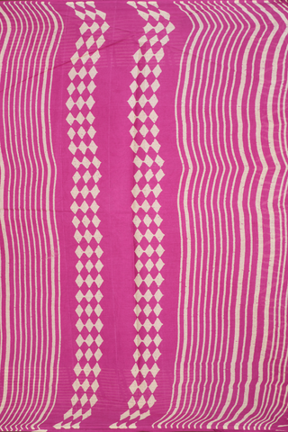 Patch Work Design Mulberry Pink Ahmedabad Cotton Saree