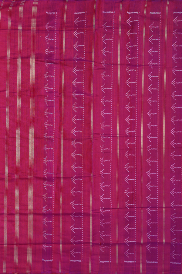 Patola Silk Saree In Berry Purple With Diagonal Design
